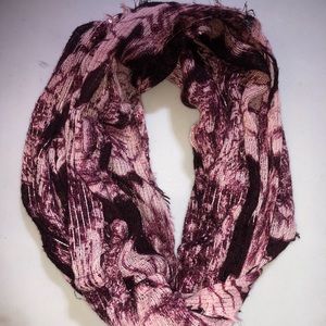 Pink and Maroon Infinity Scarf